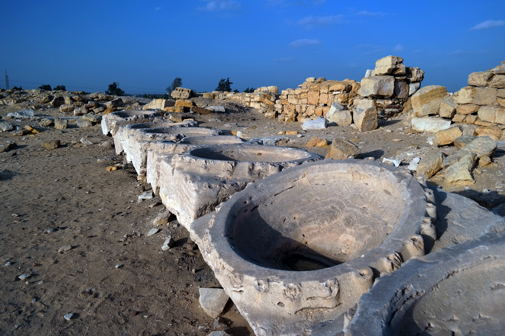 Geometrické kruhy Abu Ghurab - presné staroegyptské značky
