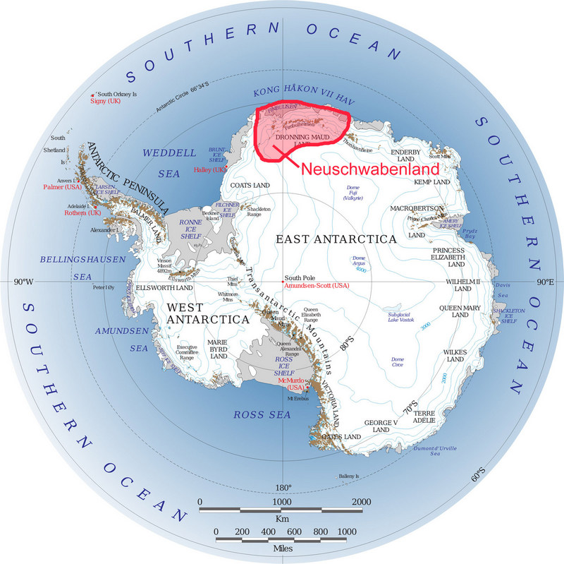 Neuschwabenland Antarktída