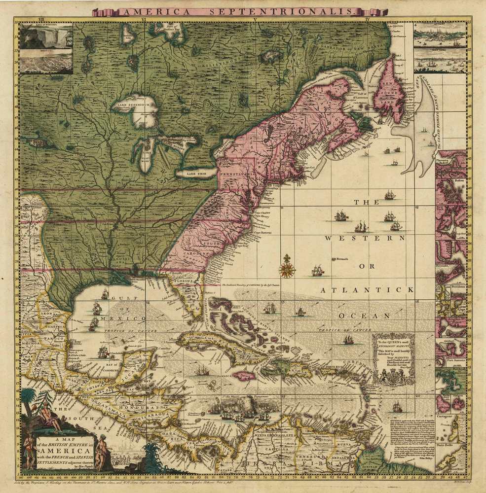 Najvplyvnejšia nástenná mapa britských kolónií v Severnej Amerike