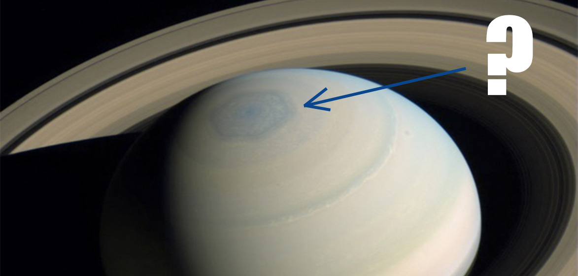 Dôkaz vidite na sevenom póle Saturnu