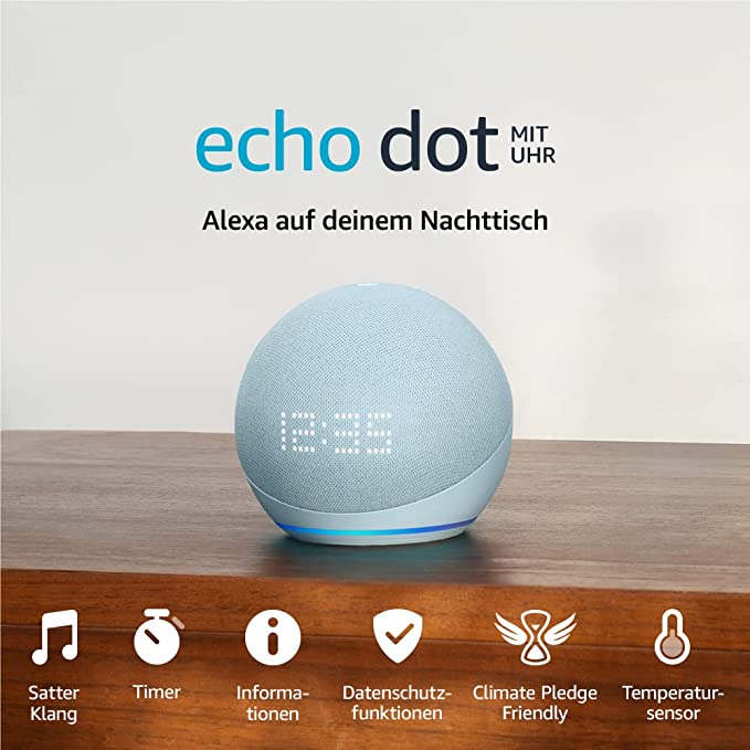 Inteligentný reproduktor Echo Dot s hodinami a Alexa, ako to funguje