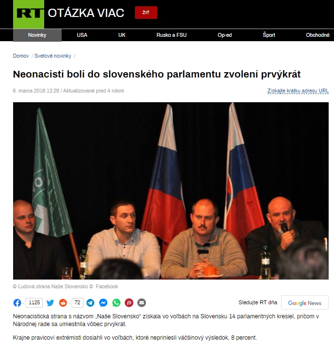 Neo-Nazis elected to Slovakian parliament for the first time