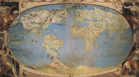 Villa Farnese Map of World Caprarola 