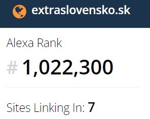 Alexa Ranking extraslovensko.sk