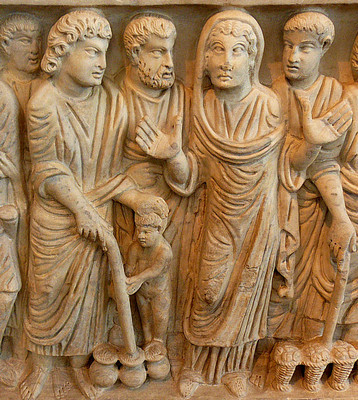 Sarkofág Marka Claudiana: Detail: zázrak v Káne